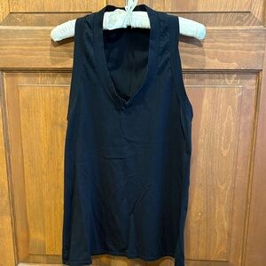 James Perse Women's Black V-Neck Racerback Sleeveless Top large 3 (medium)